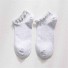 Dámske členkové ponožky s perlami svetlo sivá
