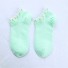 Dámske členkové ponožky s perlami svetlo zelená