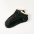 Dámske členkové ponožky s volánikmi čierna