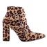 Dámske členkové topánky so zvieracím vzorom leopardí