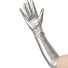Dámské dlouhé rukavice metalické stříbrná