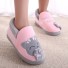 Dámske domáce papuče s mačičkou ružovo-sivá
