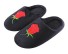 Dámské domácí pantofle s růží černá