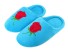 Dámské domácí pantofle s růží modrá