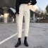 Dámske džínsy s vysokým pásom A199 krémová