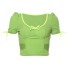 Dámské elastické tričko krátké zelená