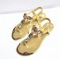 Dámske elegantné sandále s kamienkami zlatá