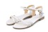 Dámské elegantní sandály na nízkém podpatku bílá