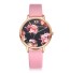 Dámske hodinky s kvetinovým ciferníkom J3193 svetlo ružová