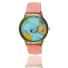 Dámské hodinky s mapou světa J3114 růžová