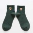 Dámské jednobarevné ponožky tmavě zelená