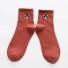 Dámske jednofarebné ponožky tehlová