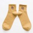 Dámske jednofarebné ponožky žltá