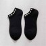 Dámské kotníkové ponožky s perlami černá