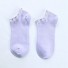 Dámské kotníkové ponožky s perlami světle fialová