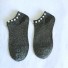 Dámské kotníkové ponožky s perlami tmavě šedá