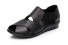 Dámske kožené sandále A690 čierna
