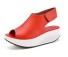 Dámske kožené sandále A692 červená