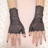 Dámske krajkové rukavice bez prstov J1117 čierna