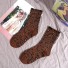 Dámské leopardí ponožky hnědá