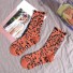Dámské leopardí ponožky světle oranžová