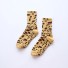 Dámské leopardí ponožky žlutá
