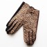 Dámské leopardí rukavice černá