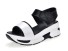 Dámske letné sandále na suchý zips biela