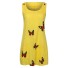 Dámske letné šaty s motýľmi žltá