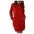 Dámske mikinové šaty B37 červená