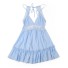 Dámske mini šaty s čipkou modrá