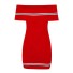 Dámské mini šaty s volánem červená