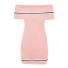 Dámské mini šaty s volánem růžová