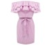Dámske mini šaty s volánikmi ružová