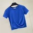 Dámske nariasené tričko A1085 modrá