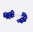 Dámske náušnice s kvetinami G471 tmavo modrá