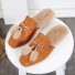 Dámske papuče s kožušinkou oranžová