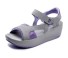 Dámské páskové sandály na suchý zip fialová