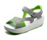Dámské páskové sandály na suchý zip zelená