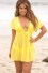Dámské plážové šaty P509 žlutá