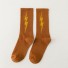 Dámske ponožky s bleskom hnedá