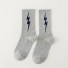 Dámske ponožky s bleskom sivá