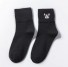 Dámske ponožky s buldočky čierna