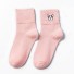 Dámske ponožky s buldočky ružová