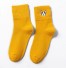 Dámske ponožky s buldočky žltá