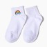 Dámske ponožky s dúhou biela
