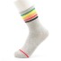 Dámske ponožky s farebnými prúžkami sivá