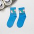 Dámske ponožky s krokodílom modrá