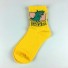 Dámské ponožky s krokodýlem žlutá
