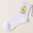 Dámske ponožky s kuriatkom biela
